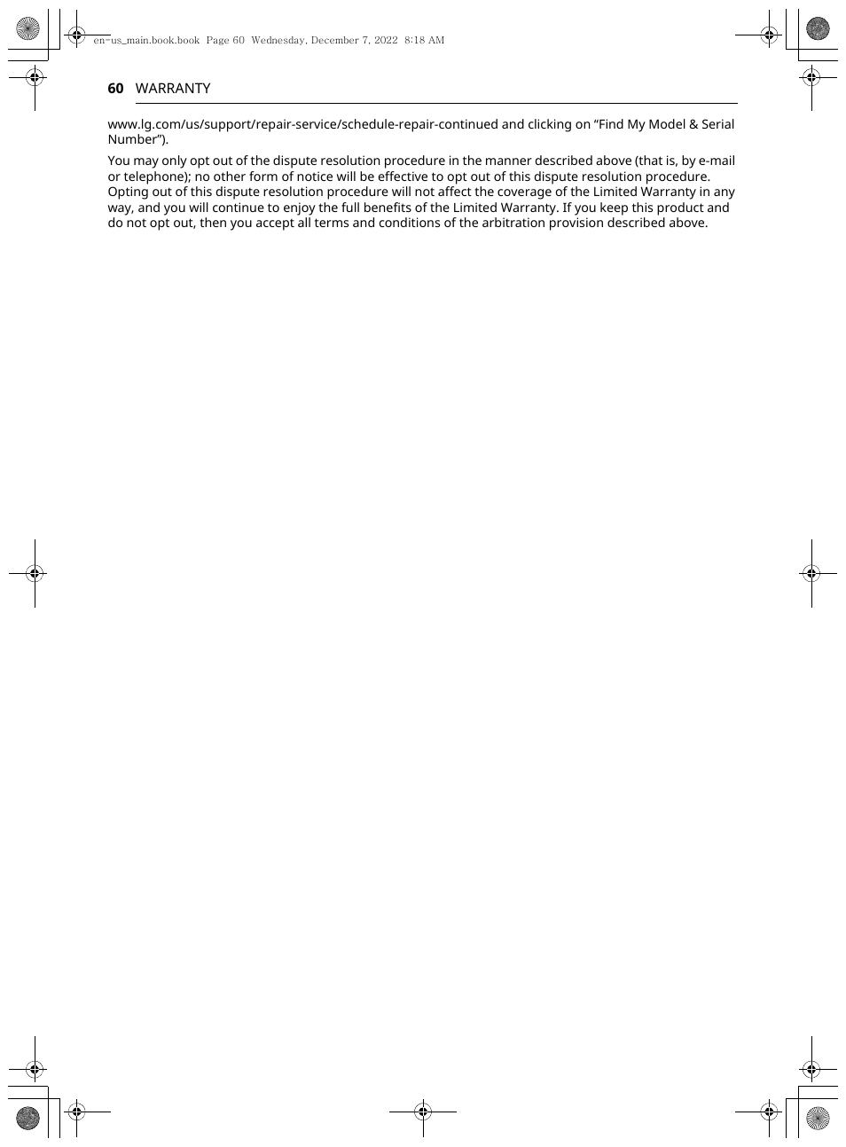 LG 27 Inch Electric Smart Dryer Owners Guide User Manual | Page 60 / 132