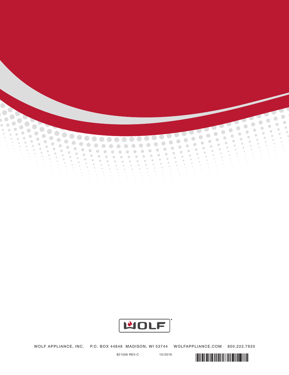 Wolf 30 Inch Built-in Gas Grill  Installation Guide User Manual | Page 56 / 56