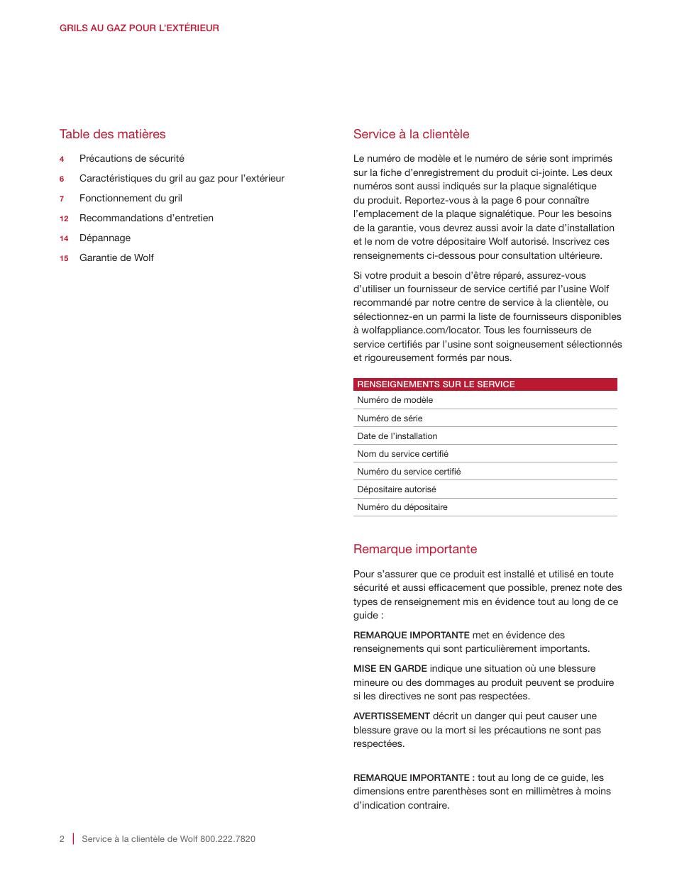 Wolf 30 Inch Built-in Gas Grill  Manual User Manual | Page 30 / 44