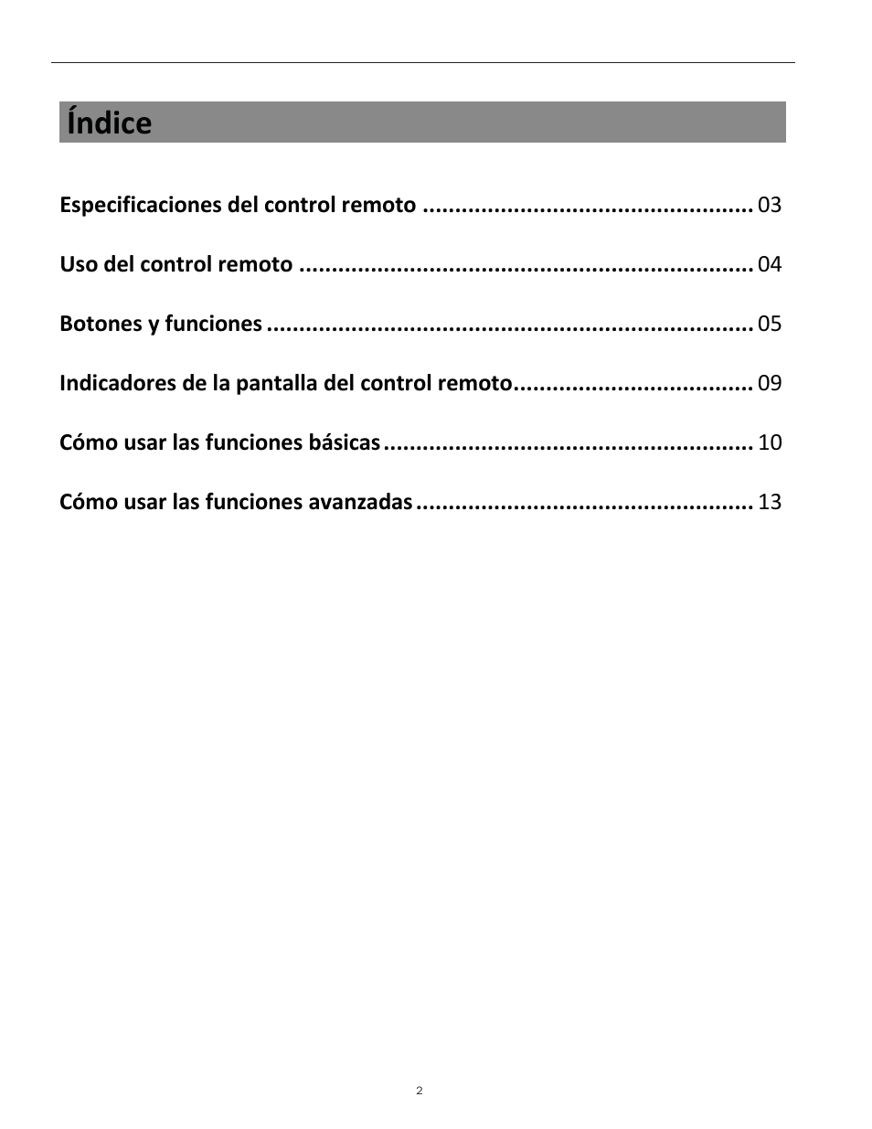Índice | Keystone Slider/Casement Window Air Conditioner Owners Guide - Remote Controller User Manual | Page 16 / 28