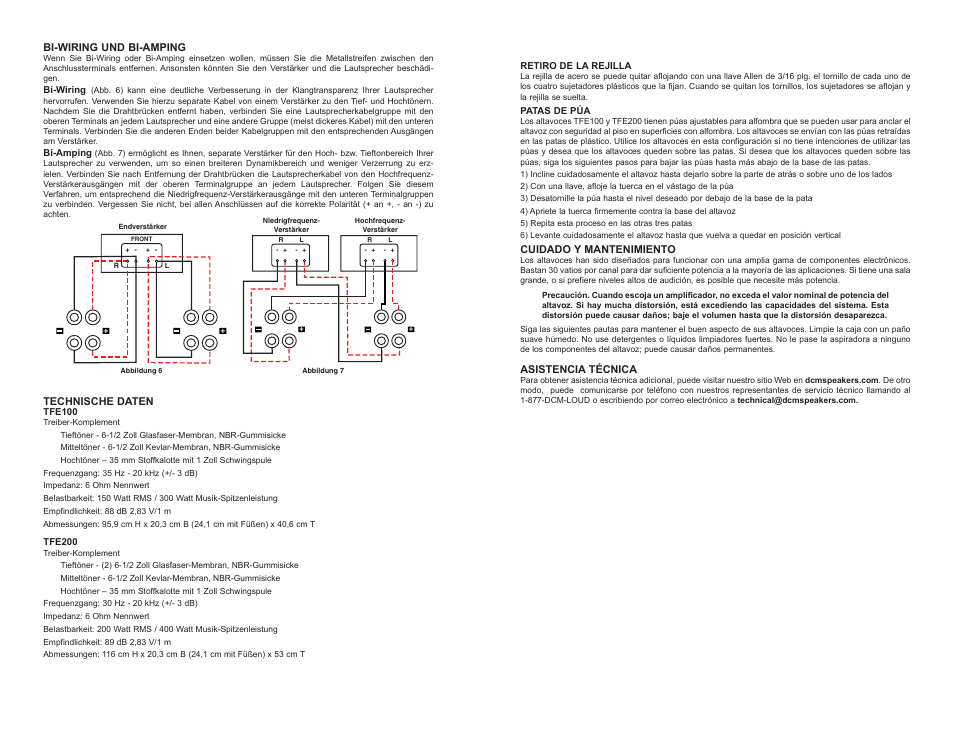 DCM Speakers TFE100 / TFE200 User Manual | Page 9 / 10