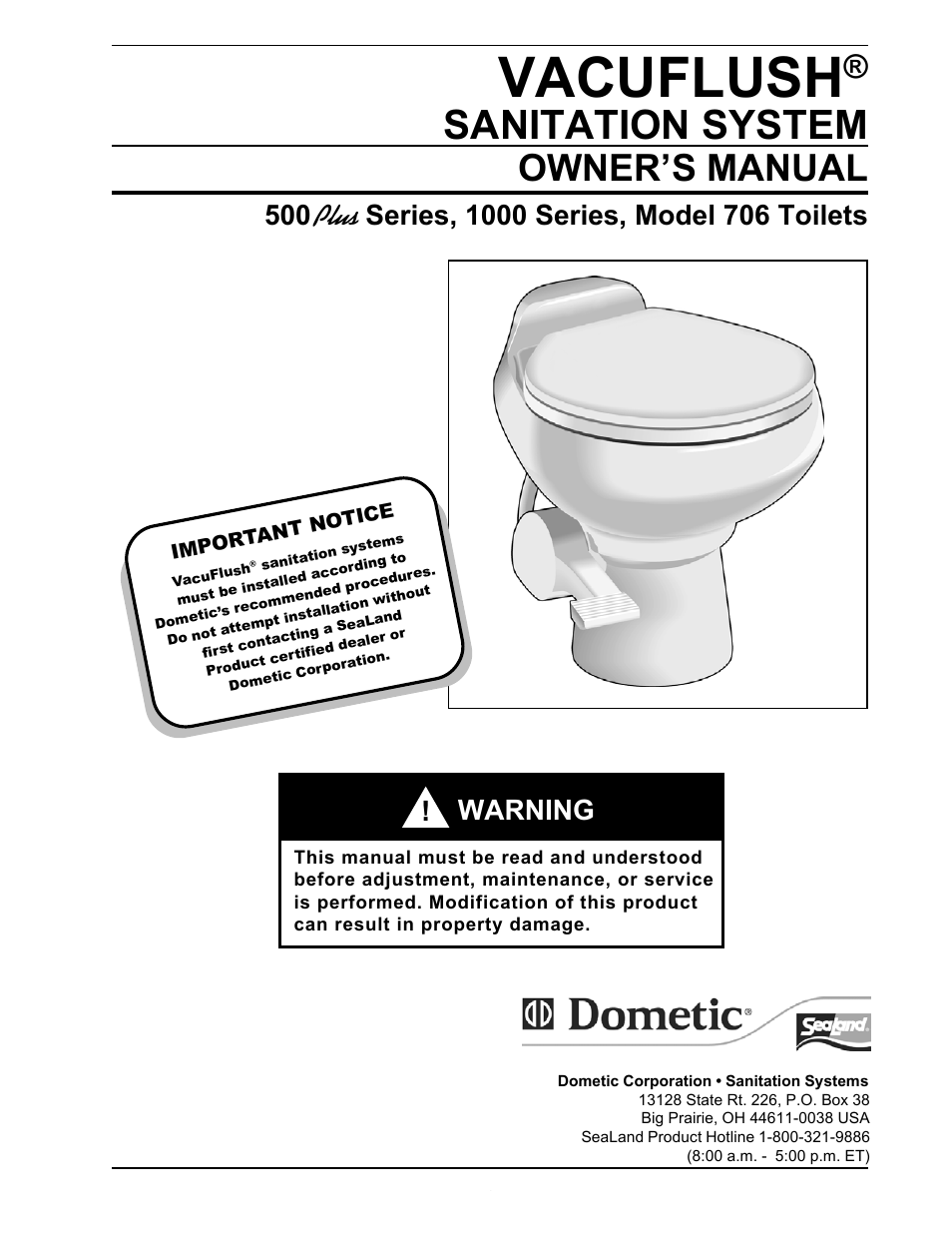 Dometic 500Plus Series User Manual | 24 pages