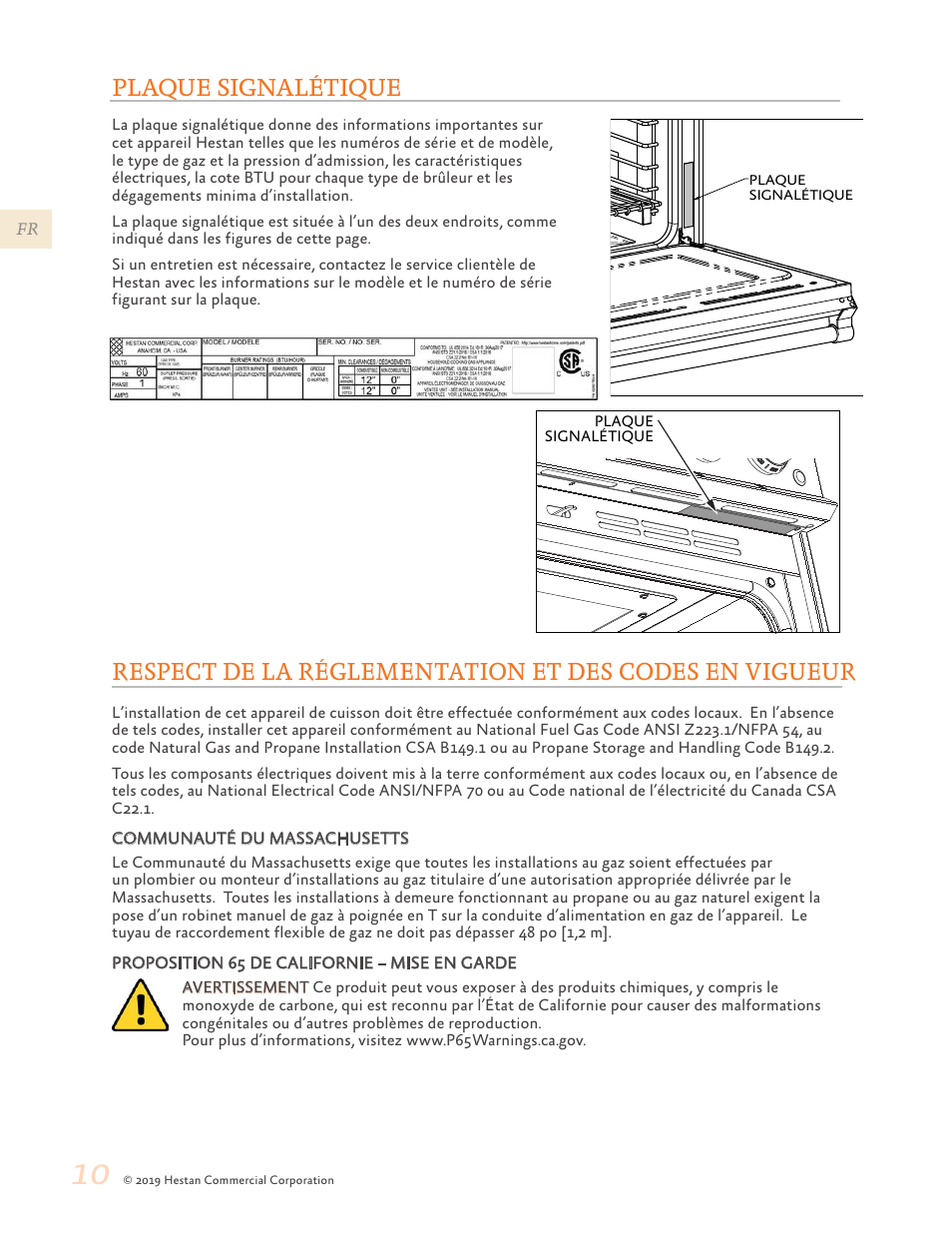 Plaque signalétique | Hestan 48 Inch Freestanding Dual Fuel Range Use and Care Manual User Manual | Page 66 / 112