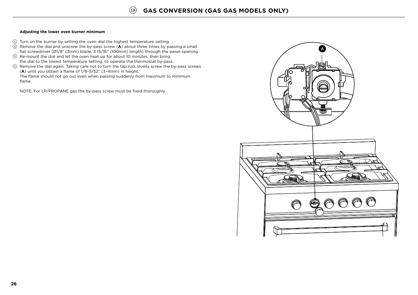 Gas conversion (gas gas models only) | Fisher & Paykel Series 7 Contemporary Series 30 Inch Freestanding Gas Range Installation Guide User Manual | Page 26 / 54