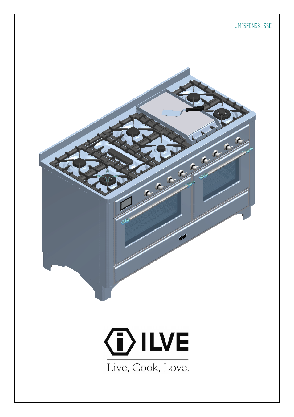 ilve Majestic II Collection 60 Inch Freestanding Dual Fuel Range Parts List User Manual | 17 pages