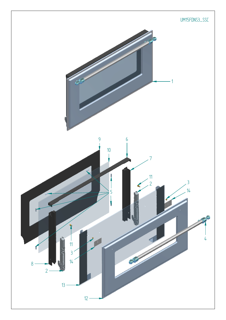 Ilve s.p.a | ilve Majestic II Collection 60 Inch Freestanding Dual Fuel Range Parts List User Manual | Page 2 / 17