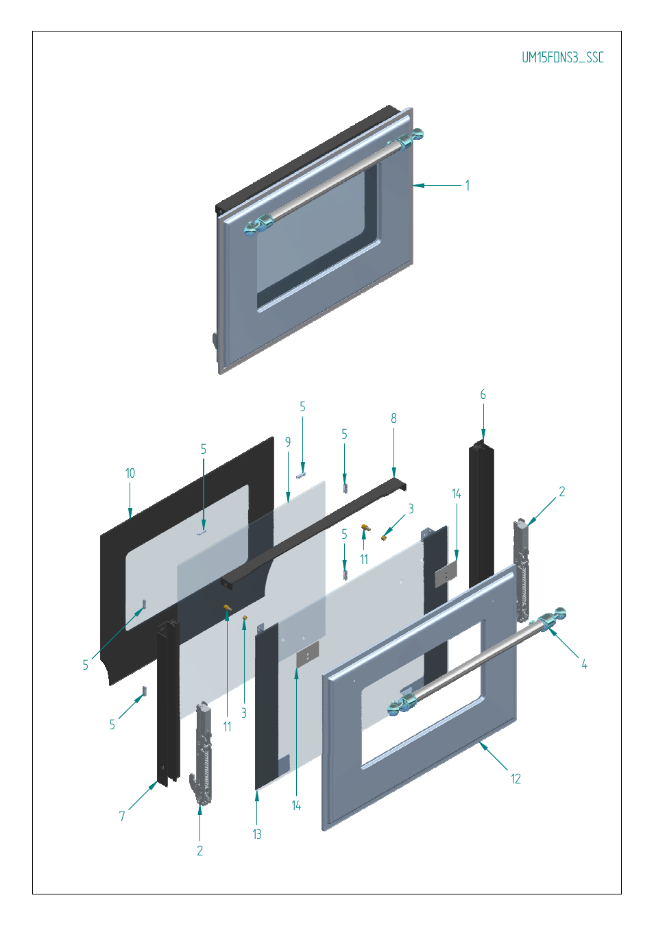 Ilve s.p.a | ilve Majestic II Collection 60 Inch Freestanding Dual Fuel Range Parts List User Manual | Page 4 / 17