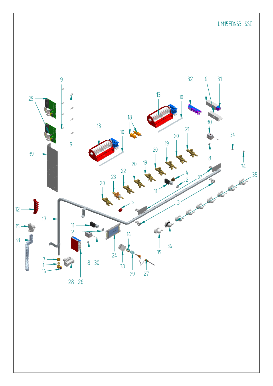 Ilve s.p.a | ilve Majestic II Collection 60 Inch Freestanding Dual Fuel Range Parts List User Manual | Page 6 / 17