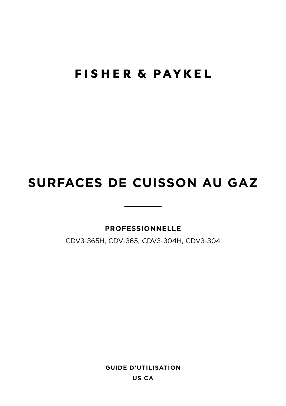 Guide d’utilisation, Surfaces de cuisson au gaz | Fisher & Paykel Series 7 Professional Series 36 Inch Gas Cooktop User Guide User Manual | Page 21 / 40