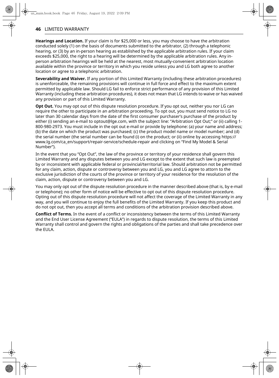 LG Studio 36 Inch Induction Cooktop Owners Guide User Manual | Page 46 / 148