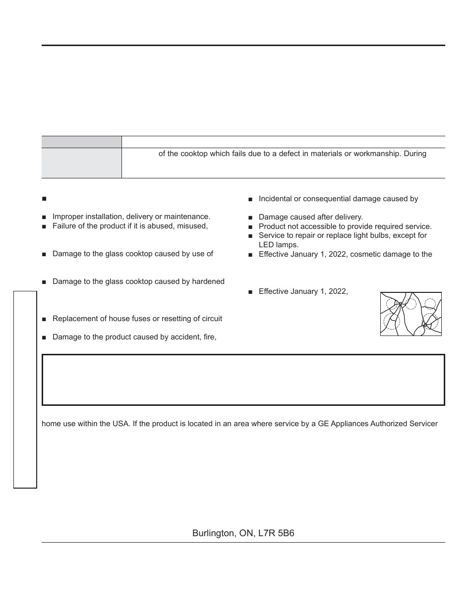 Limited w arranty limited warranty | GE Profile 30 Inch Electric Cooktop Owners Guide User Manual | Page 26 / 58