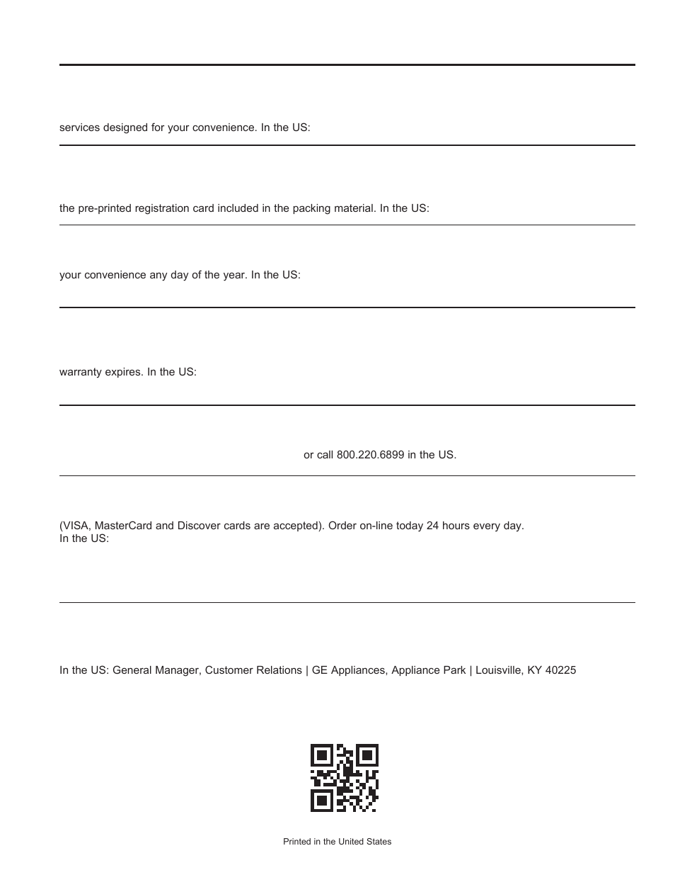 Consumer support consumer support, Ge appliances website, Register your appliance | Schedule service, Extended warranties, Remote connectivity, Parts and accessories, Contact us | GE Profile 30 Inch Electric Cooktop Owners Guide User Manual | Page 28 / 58