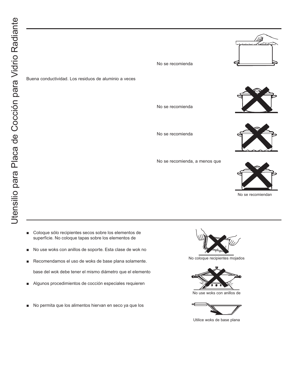 Para mejores resultados | GE Profile 30 Inch Electric Cooktop Owners Guide User Manual | Page 38 / 58