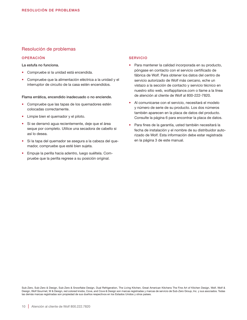 Wolf 36 Inch Cooktop Use and Care Guide User Manual | Page 20 / 32