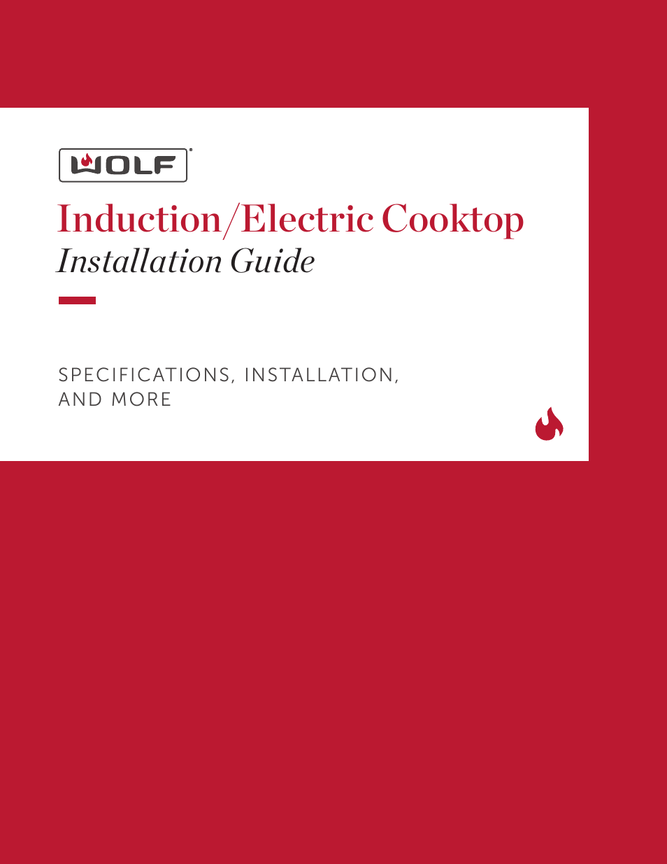 Wolf Contemporary 36 Inch Induction Cooktop Installation Guide User Manual | 32 pages