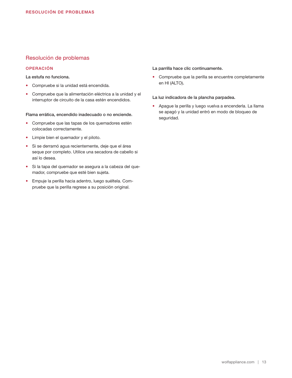 Wolf 48 Inch Pro-Style Gas Rangetop Use & Care Guide User Manual | Page 27 / 58