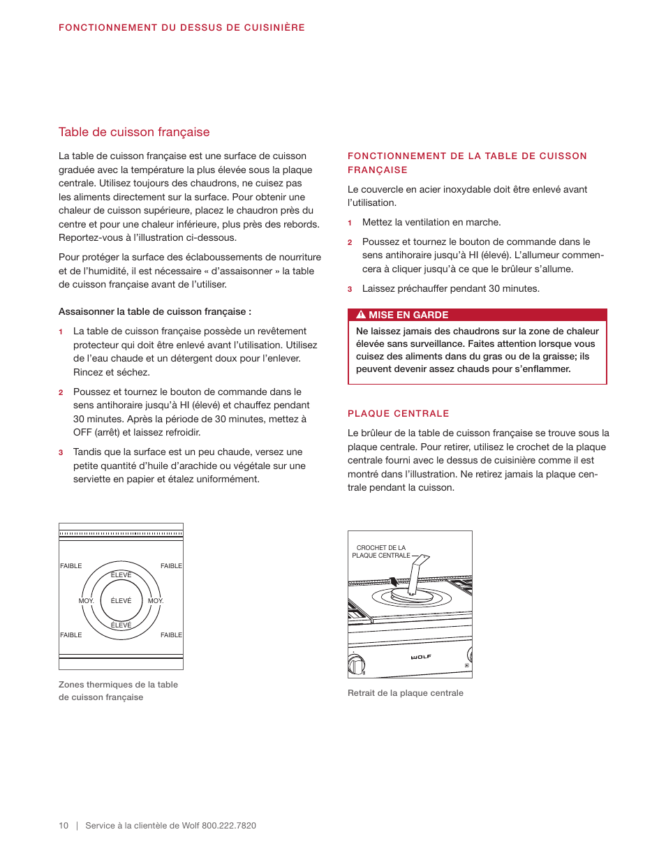 Table de cuisson française | Wolf 48 Inch Pro-Style Gas Rangetop Use & Care Guide User Manual | Page 38 / 58
