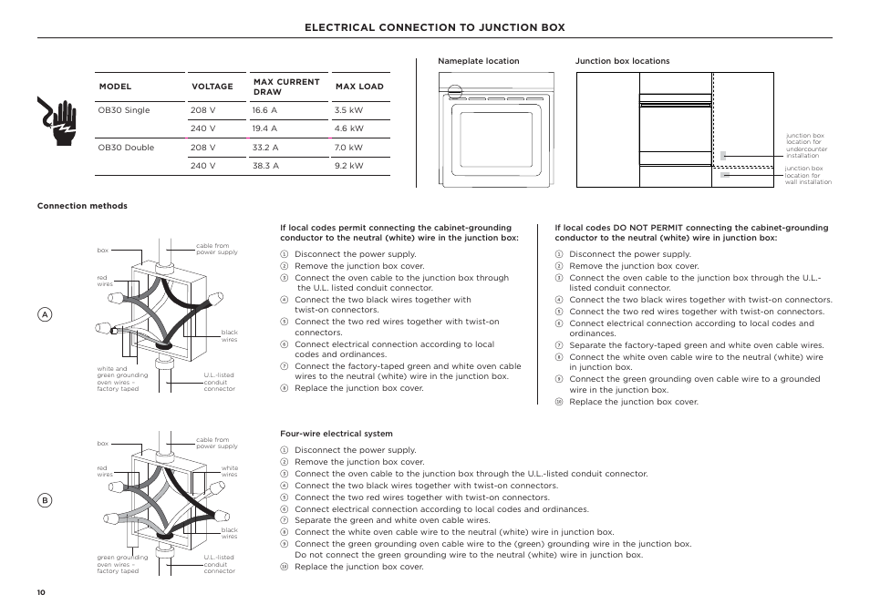 Fisher & Paykel Series 9 Professional Series 30 Inch Double Convection Smart Electric Wall Oven Installation Guide User Manual | Page 10 / 28