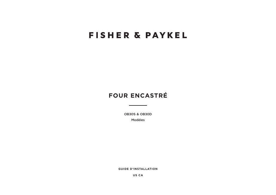 Four encastré | Fisher & Paykel Series 9 Professional Series 30 Inch Double Convection Smart Electric Wall Oven Installation Guide User Manual | Page 15 / 28