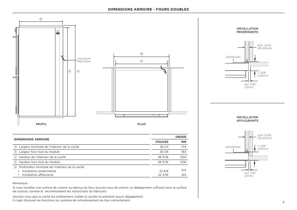 Fisher & Paykel Series 9 Professional Series 30 Inch Double Convection Smart Electric Wall Oven Installation Guide User Manual | Page 21 / 28