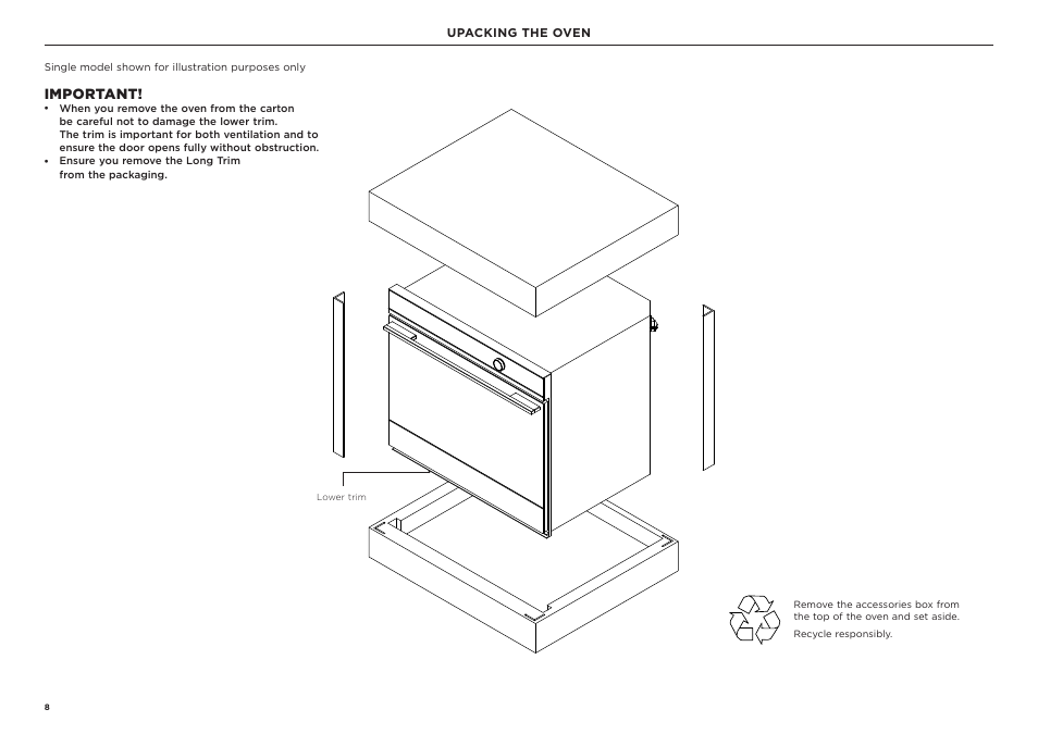 Important | Fisher & Paykel Series 9 Professional Series 30 Inch Double Convection Smart Electric Wall Oven Installation Guide User Manual | Page 8 / 28