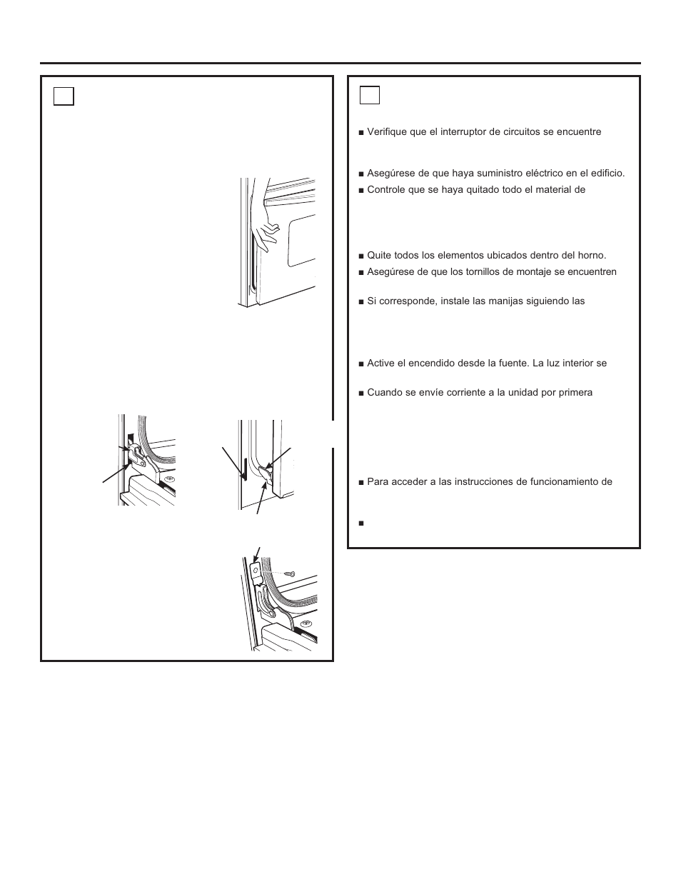 Instrucciones de instalación, Reemplazo de la puerta térmica del horno, Lista de control final de la instalación | Monogram Statement Series 30 Inch Single Steam Electric Wall Oven Install Guide User Manual | Page 29 / 30