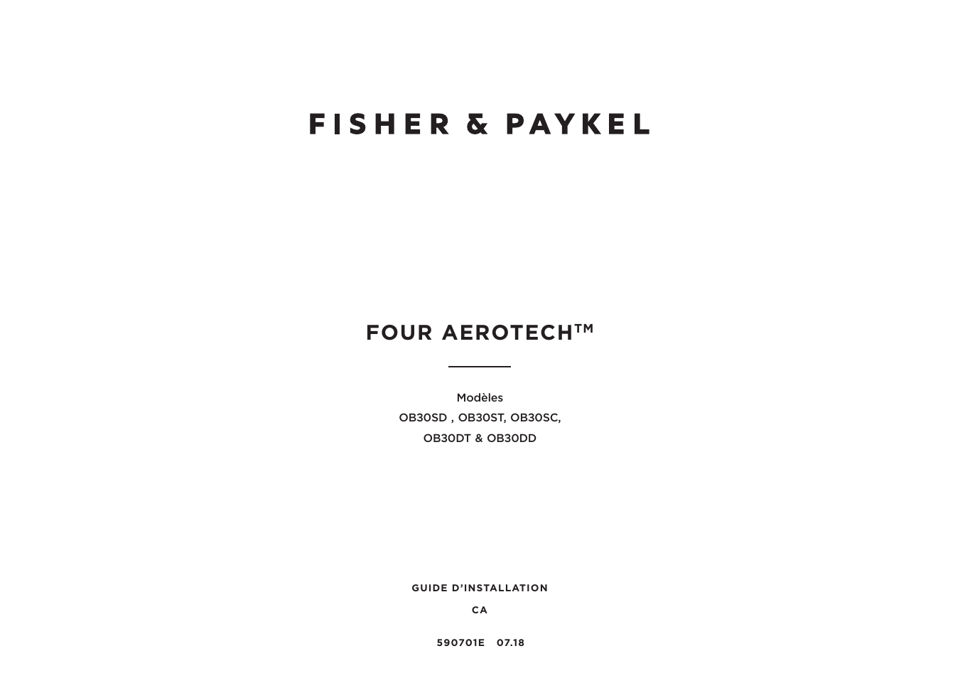Four aerotech | Fisher & Paykel Series 7 Contemporary Series 30 Inch Single Electric Wall Oven Installation Guide User Manual | Page 14 / 24