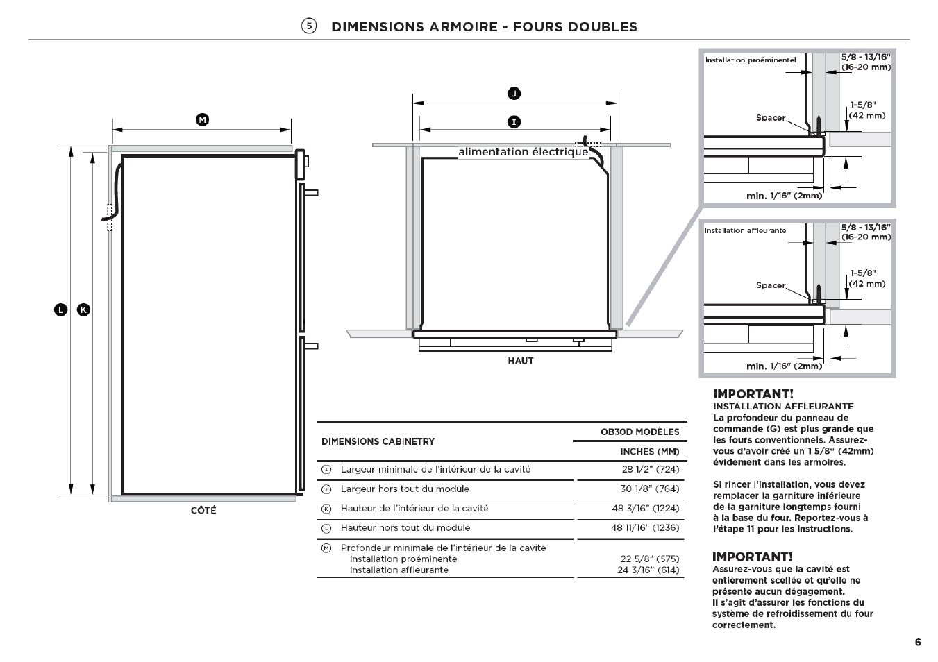 Fisher & Paykel Series 7 Contemporary Series 30 Inch Single Electric Wall Oven Installation Guide User Manual | Page 20 / 24