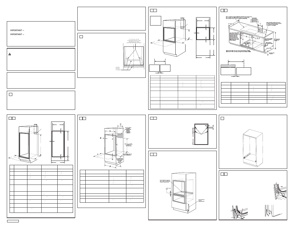 GE Profile 30 Inch Combination Wall Oven Installation Instructions User Manual | 4 pages