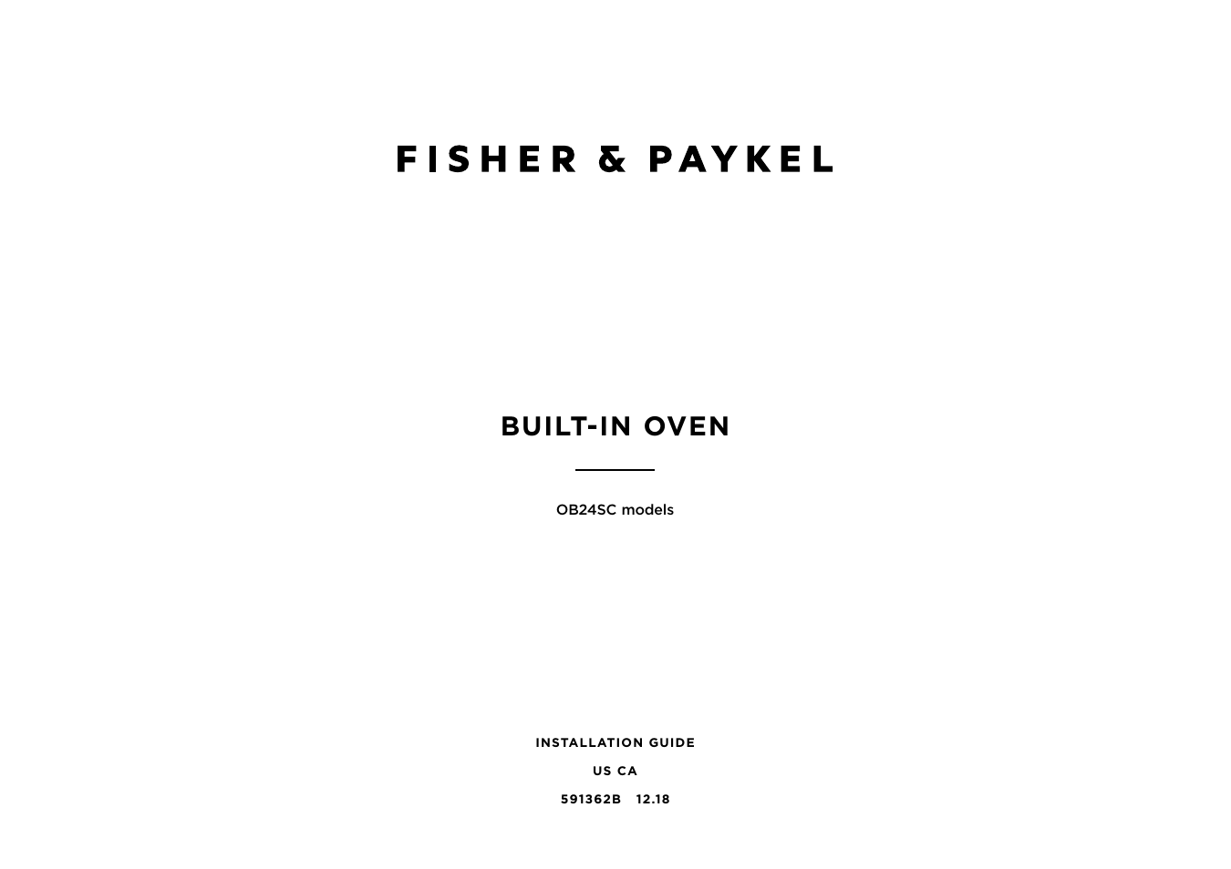 Fisher & Paykel Series 7 Contemporary Series 24 Inch Electric Single Wall Oven Installation Guide User Manual | 20 pages