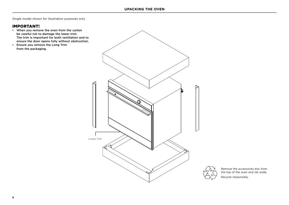 Important | Fisher & Paykel Series 9 Contemporary Series 30 Inch Single Convection Smart Electric Wall Oven Installation Guide User Manual | Page 8 / 28