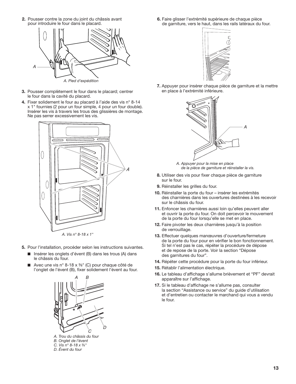 KITCHENAID 24 Inch Single Convection Electric Wall Oven Installation Instructions User Manual | Page 13 / 16