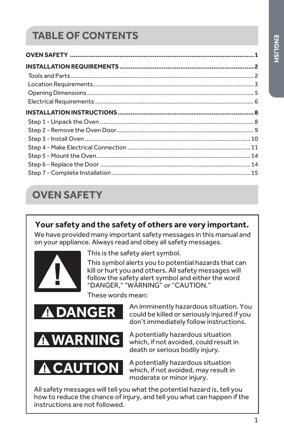Forno 30 Inch Single Electric Wall Oven Installation Guide User Manual | Page 2 / 35