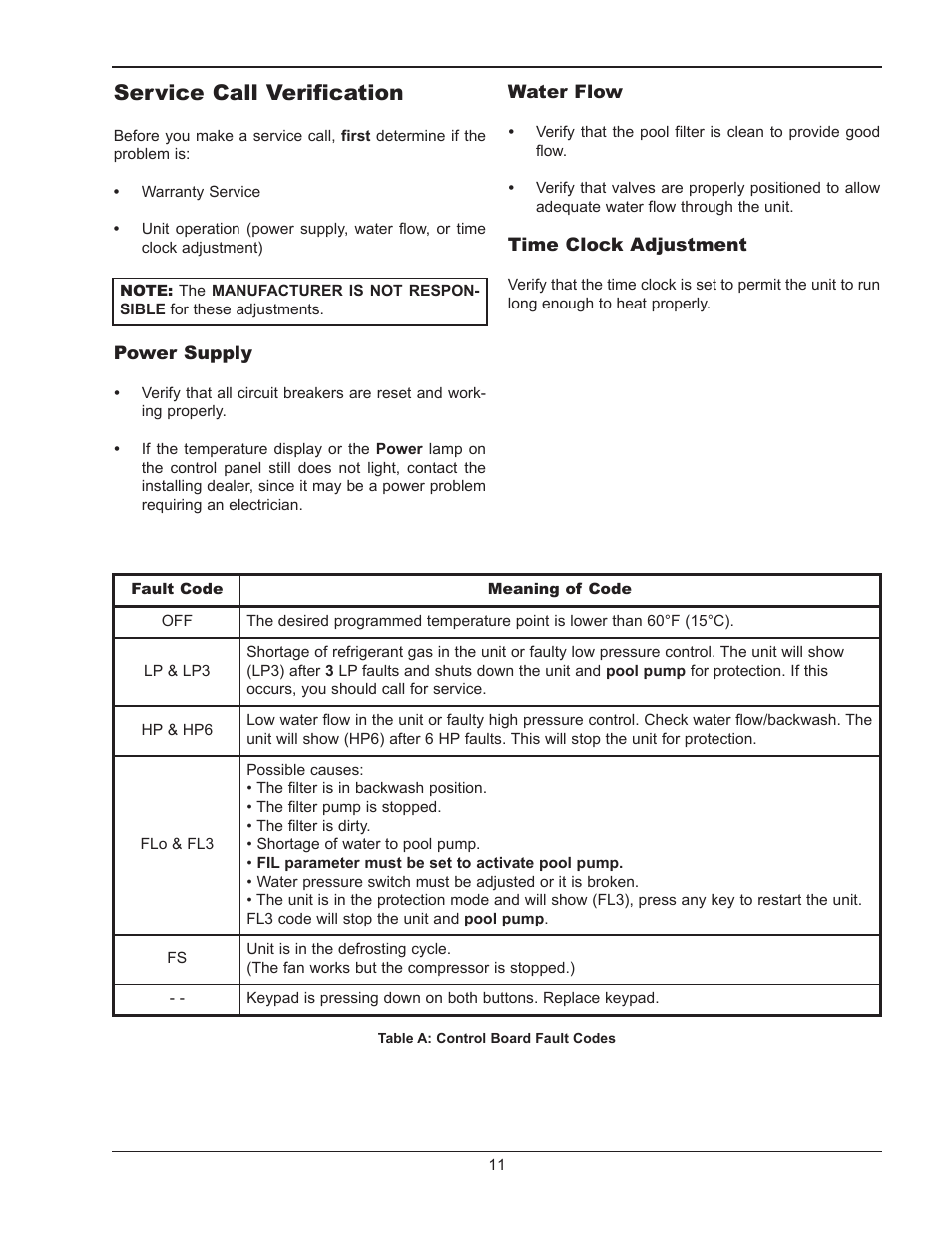Service call verification | Energy Tech Laboratories 5358 User Manual | Page 11 / 20