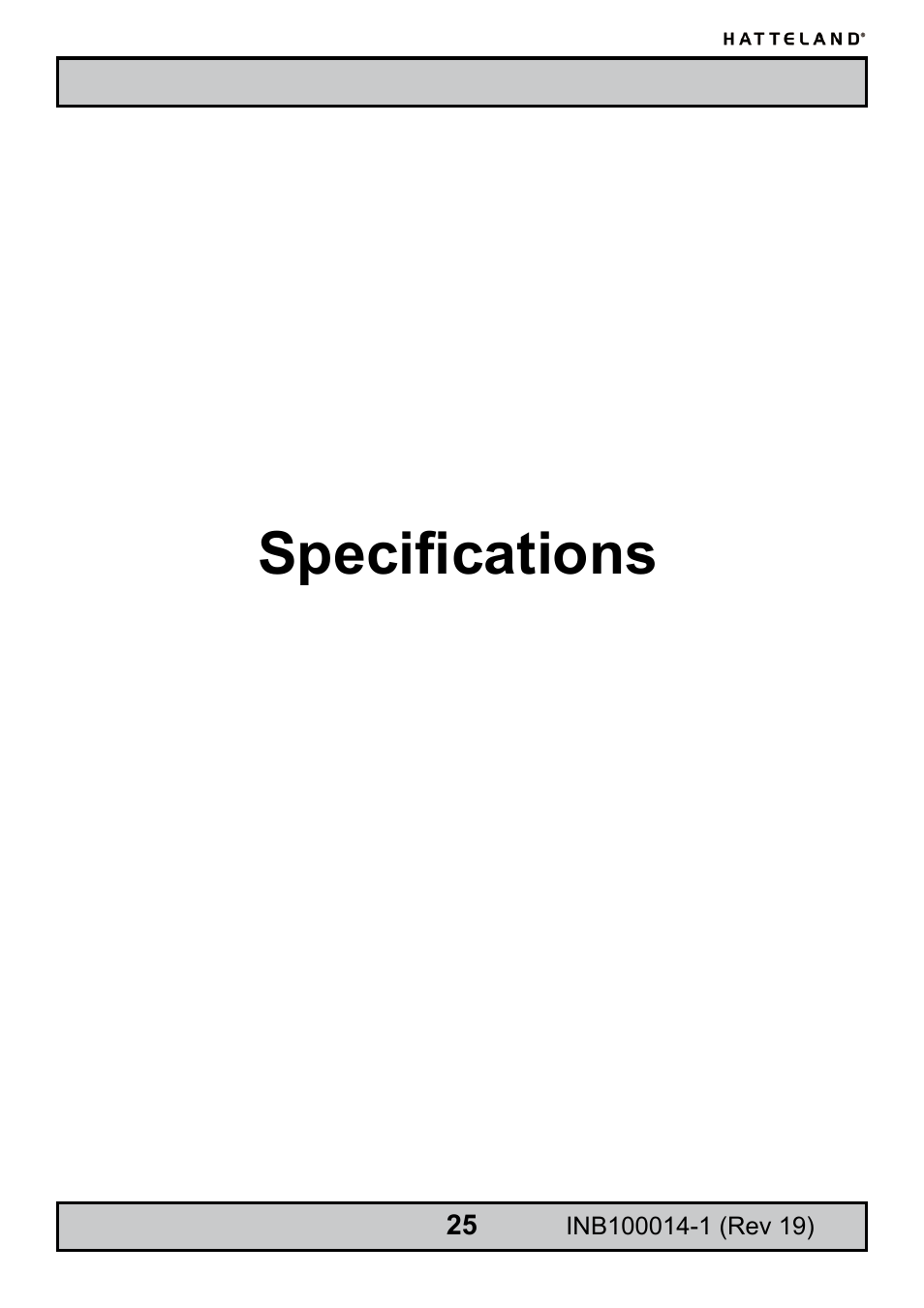 Specifications | Elo TouchSystems JH 23T02 User Manual | Page 25 / 54