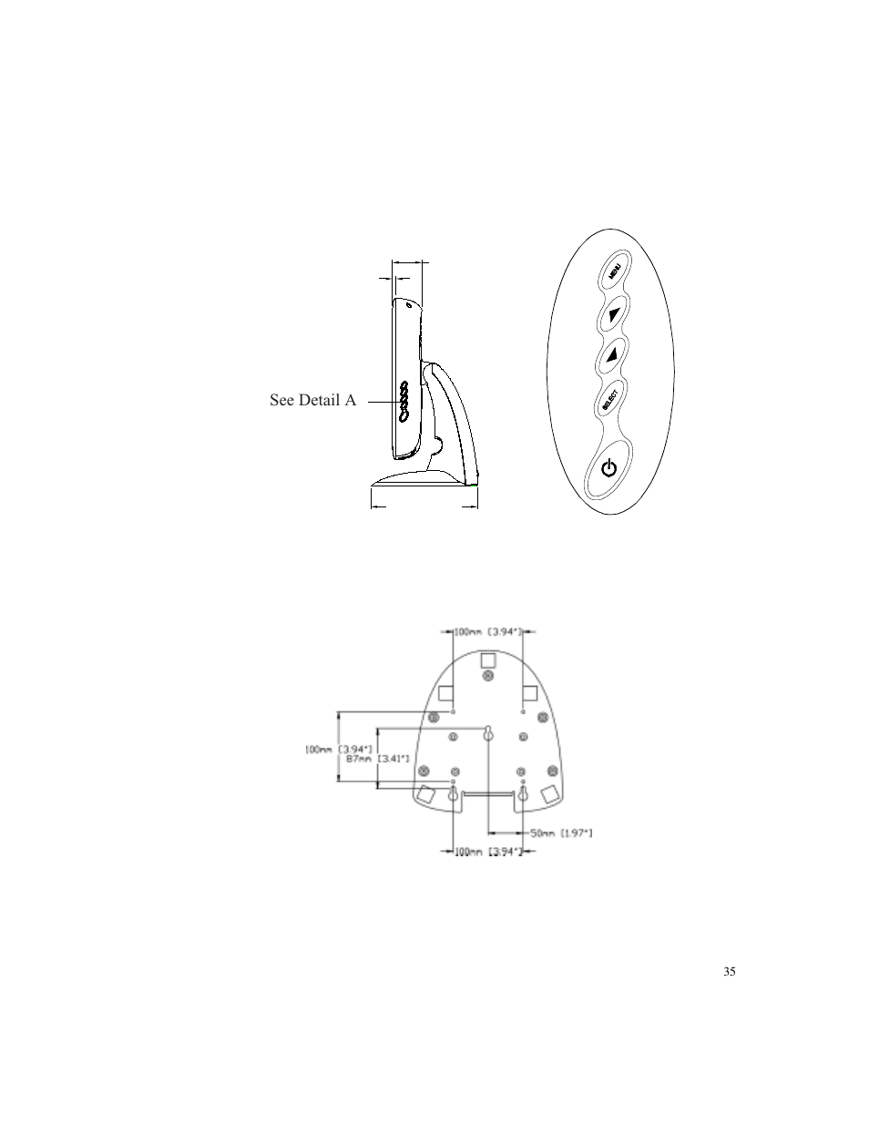 See detail a | Elo TouchSystems 1825L User Manual | Page 39 / 49