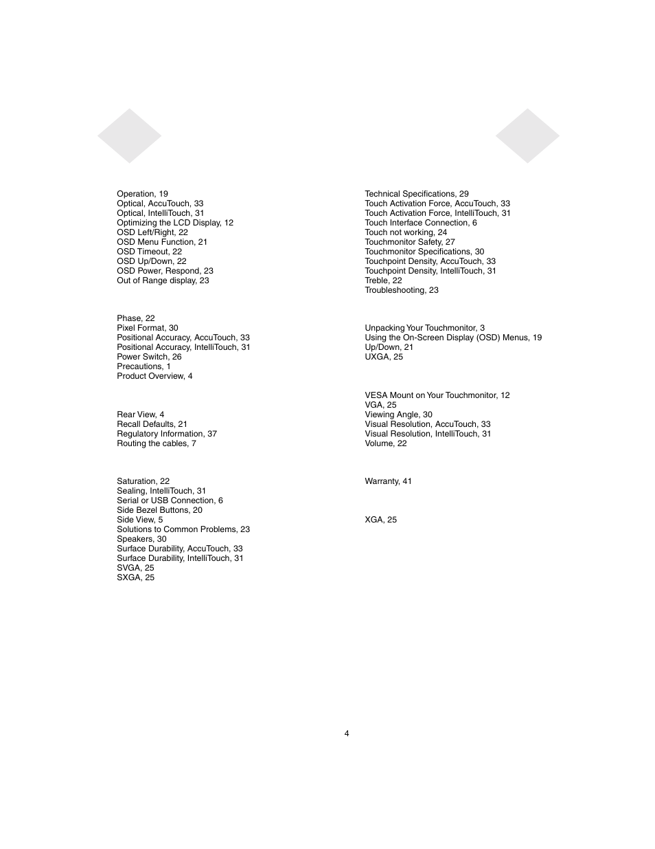 Elo TouchSystems 1825L User Manual | Page 48 / 49