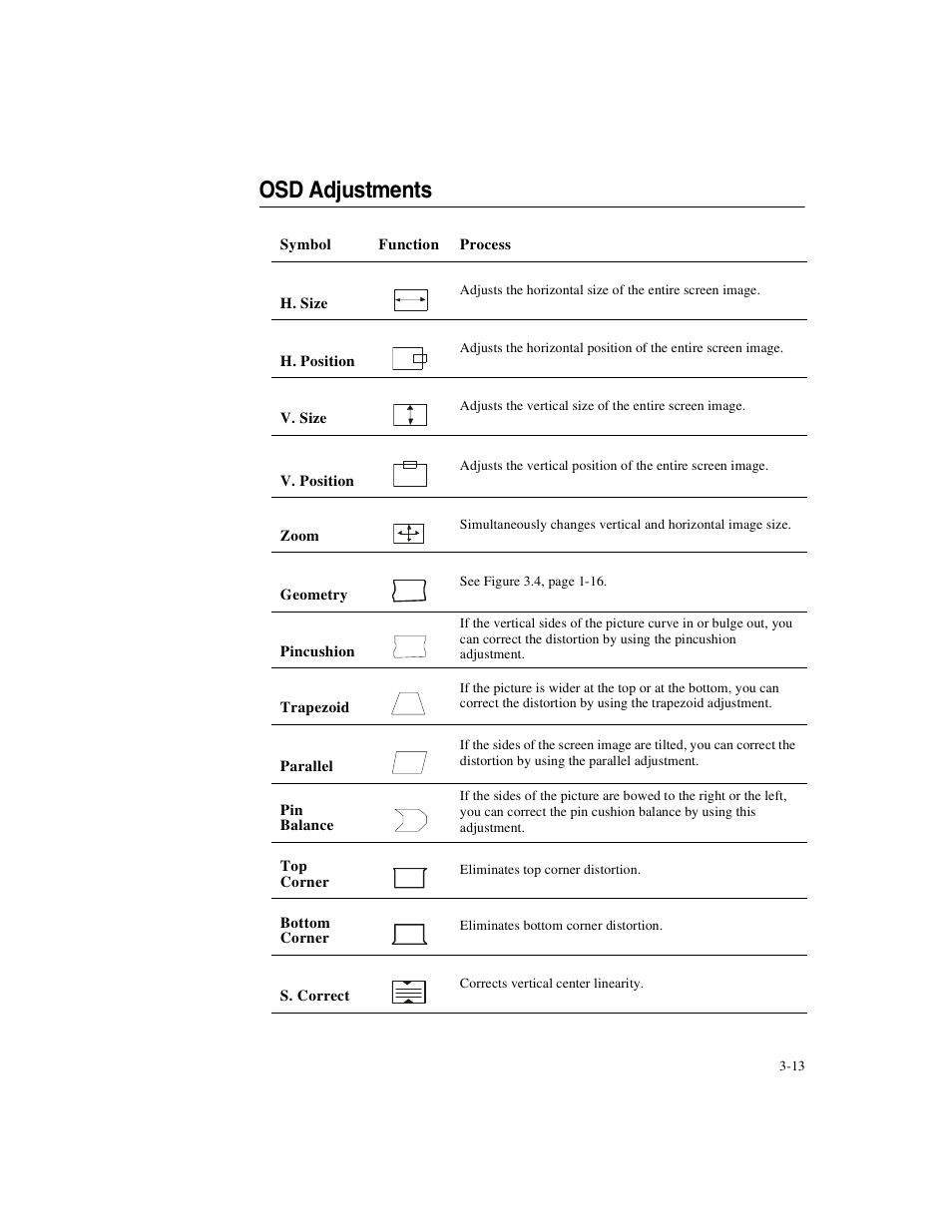 Osd adjustments | Elo TouchSystems ET1X45C-4SWE-1 User Manual | Page 17 / 39