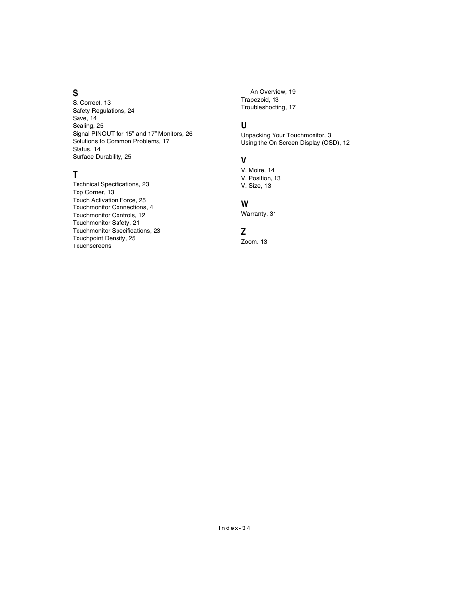 Elo TouchSystems ET1X45C-4SWE-1 User Manual | Page 38 / 39