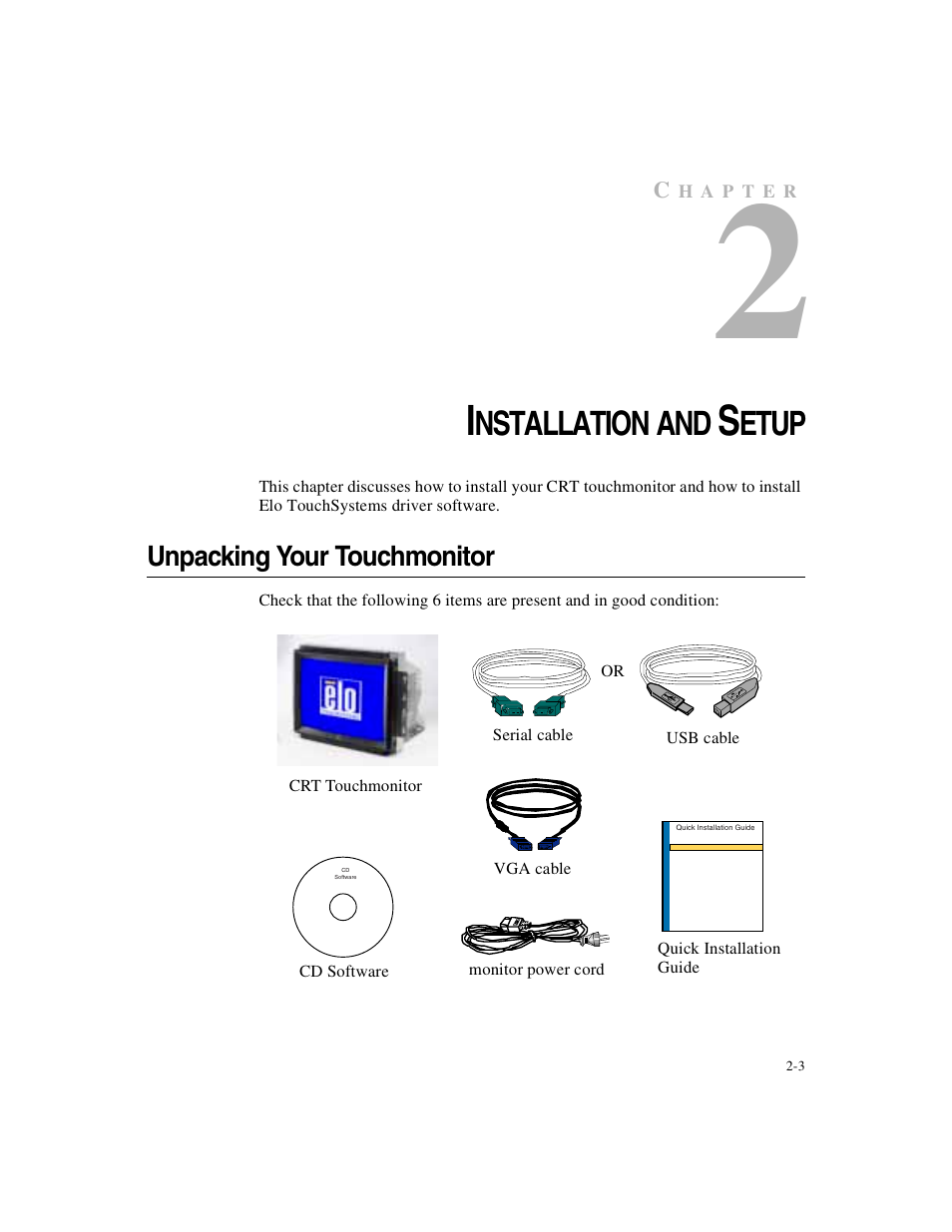 Nstallation, Etup | Elo TouchSystems ET1X45C-4SWE-1 User Manual | Page 7 / 39