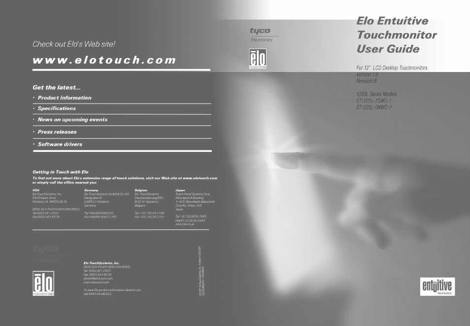 Elo TouchSystems 1200L User Manual | 27 pages