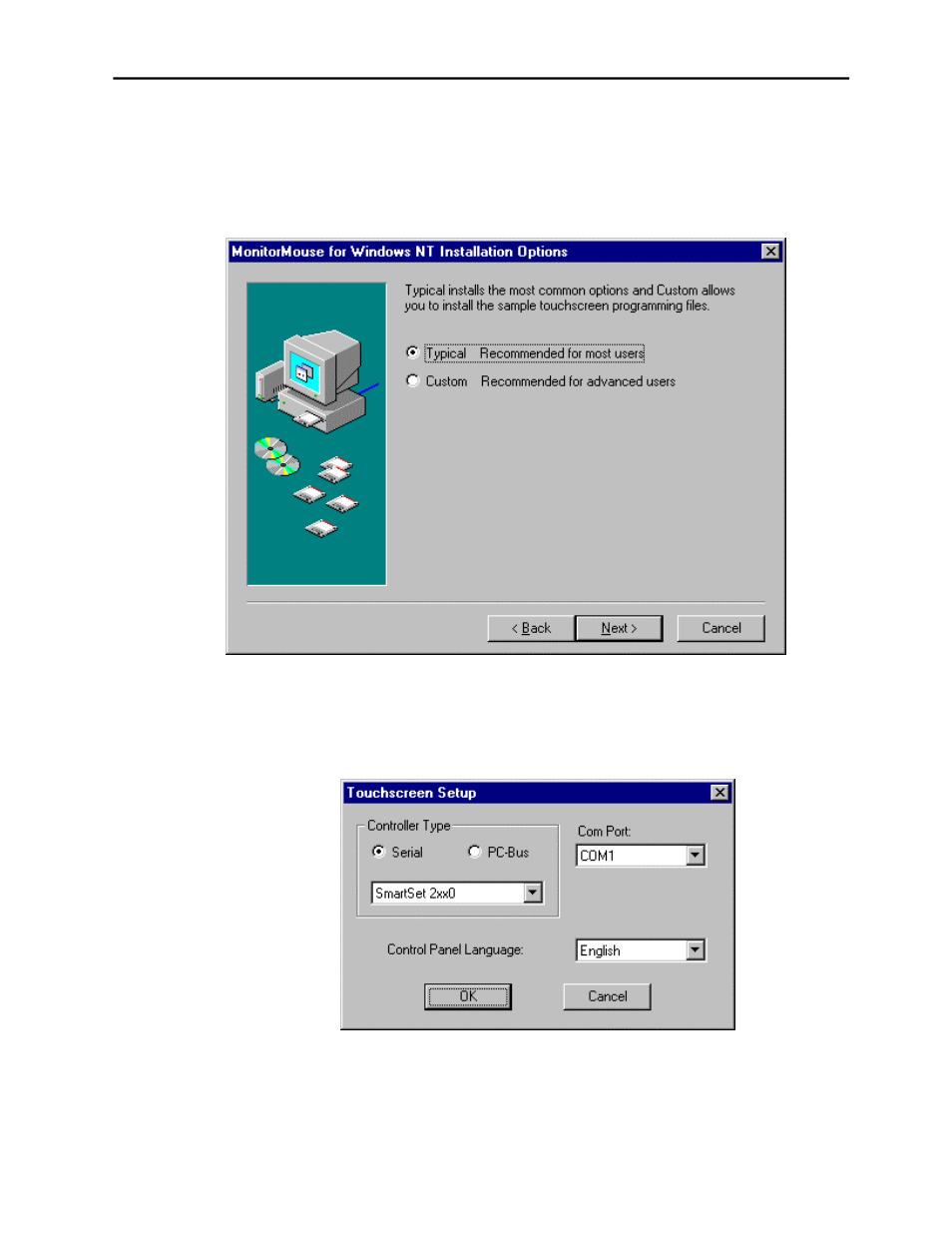 Elo TouchSystems MonitorMouse FOR WINDOWS NT Version 2.0 User Manual | Page 12 / 35