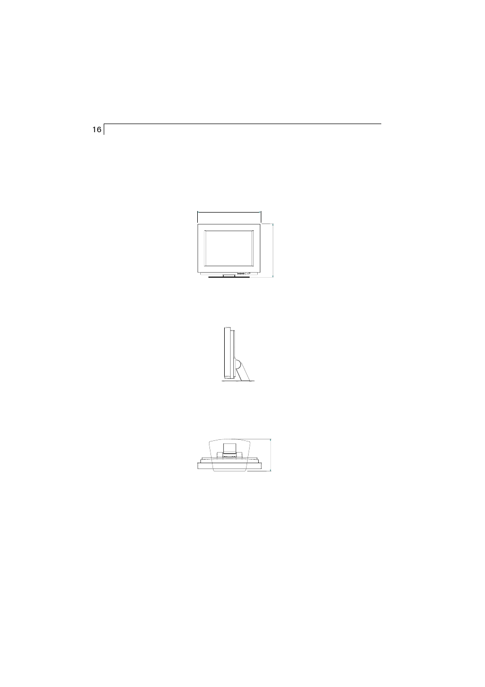 Product dimensions | Elo TouchSystems 1228L User Manual | Page 17 / 28