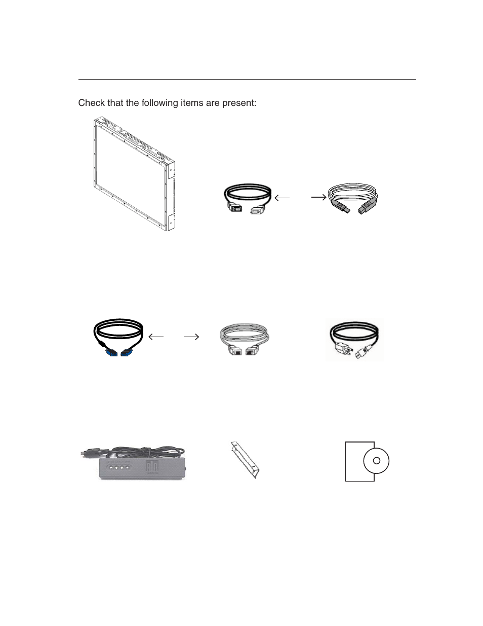 Unpacking your touchmonitor | Elo TouchSystems Elo Entuitive 3000 Series 2240L User Manual | Page 7 / 39