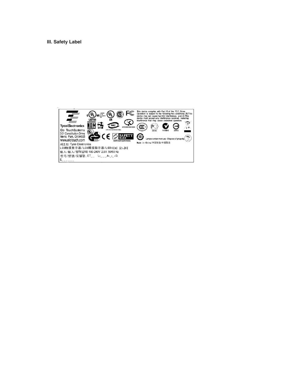 Elo TouchSystems 32" LCD Flat Panel TV ET3239L User Manual | Page 30 / 33