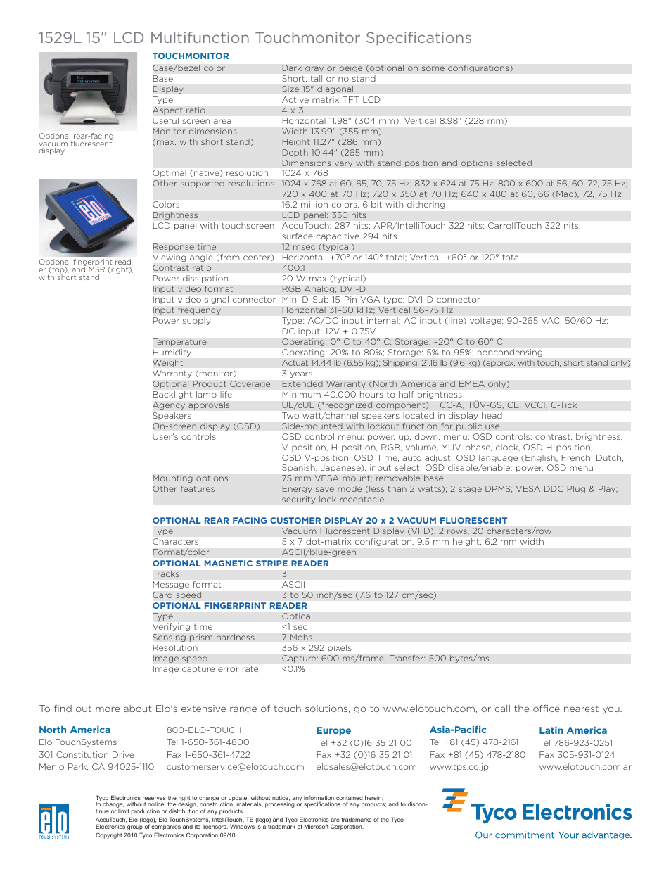 Elo TouchSystems 15298L User Manual | Page 2 / 2