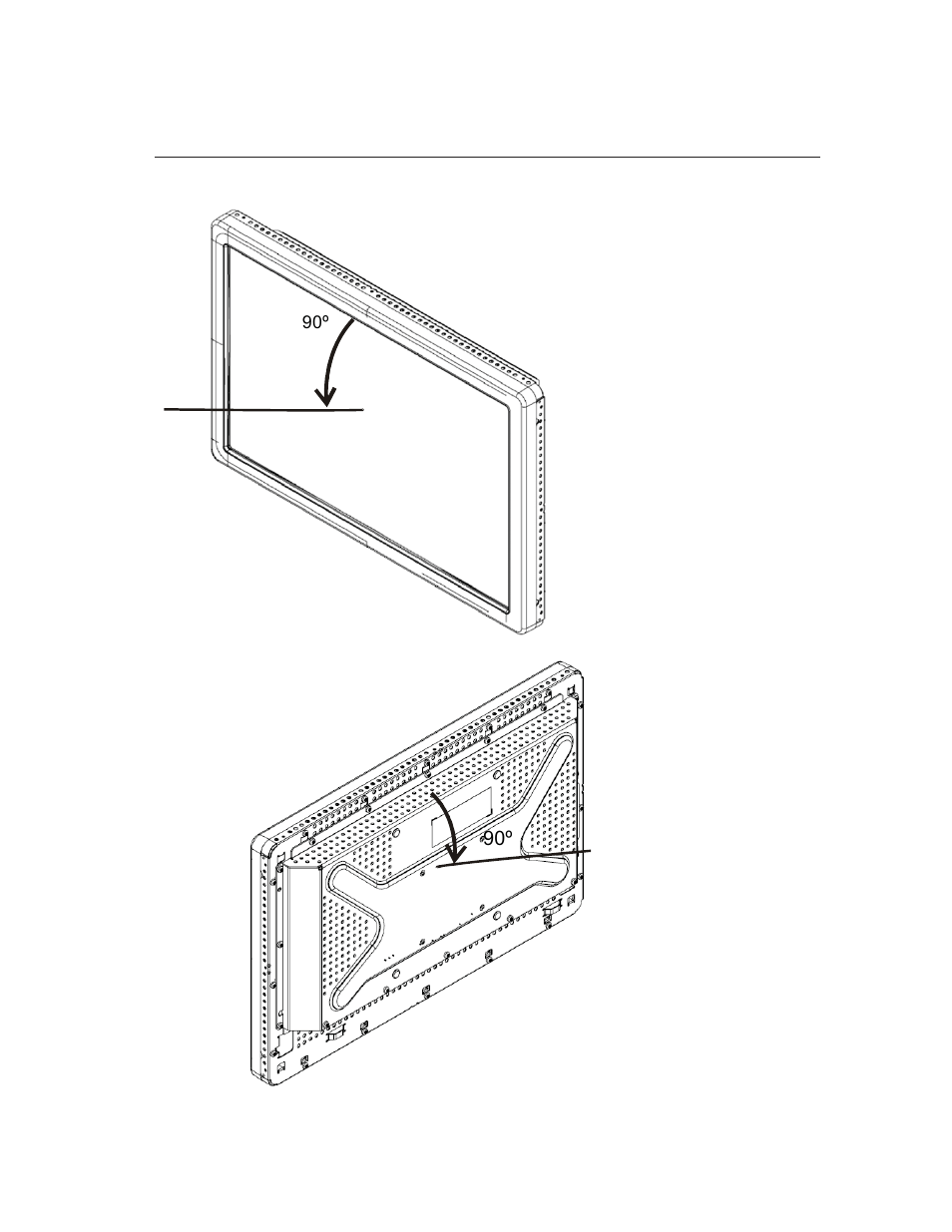 Landscape mounting orientation angle views | Elo TouchSystems ET2239L User Manual | Page 12 / 33