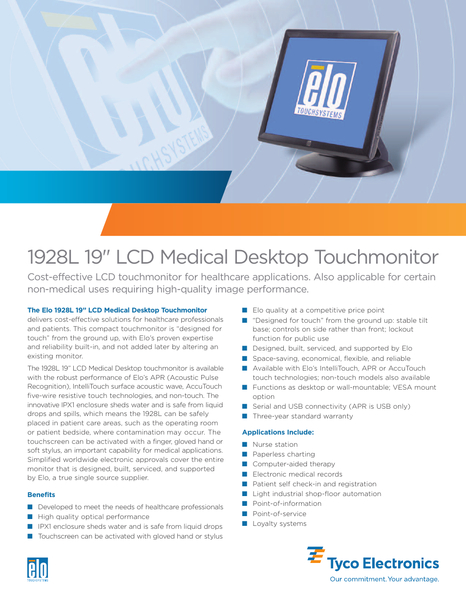 Elo TouchSystems Elo Entuitive 5000 Series 1928L User Manual | 2 pages