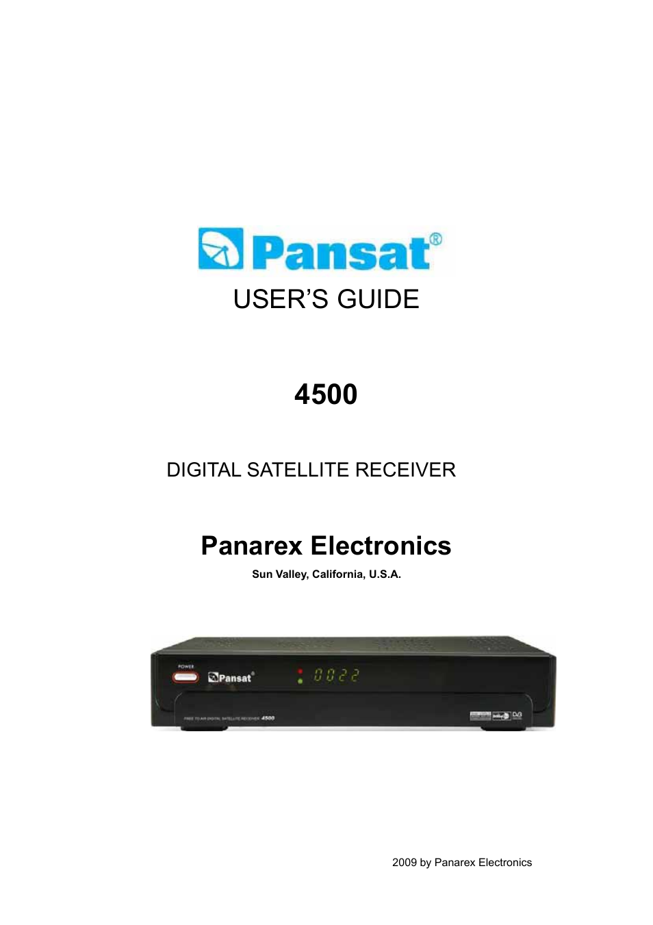 EXPANSYS PANSAT 4500 User Manual | 44 pages