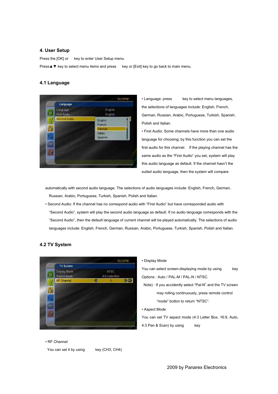 EXPANSYS PANSAT 4500 User Manual | Page 22 / 44